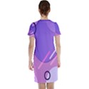 Colorful Labstract Wallpaper Theme Short Sleeve Nightdress View2