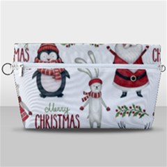 Christmas Characters Pattern, Xmas Backgrounds Handbag Organizer by kyorashop23