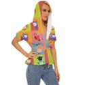 Owls Pattern, Abstract, Art, Desenho Lightweight Drawstring Hooded Top View3