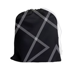 Stripes, Zigzag Drawstring Pouch (2xl) by kyorashop23