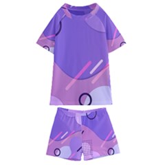Colorful Labstract Wallpaper Theme Kids  Swim T-shirt And Shorts Set by Apen