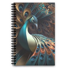 Colorful Peacock Bird Feathers 5 5  X 8 5  Notebook by Apen