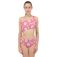 Halloween Pattern With Sculles And Bones 20240926 160927 0000 Spliced Up Two Piece Swimsuit by Safari
