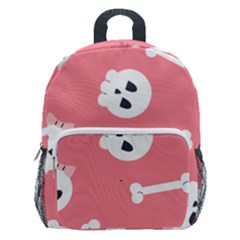 Halloween Pattern With Sculles And Bones 20240926 160927 0000 Kids  Age 5-10 Lightweight School Backpack With Side Pockets by Safari