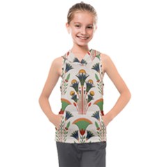 Ancient Egypt Antique Archeology Kids  Sleeveless Hoodie by Grandong