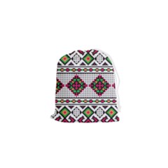 Ukrainian Folk Seamless Pattern Ethnic Ornament Border Element Traditional Drawstring Pouch (xs) by Grandong