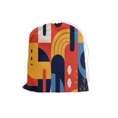 Abstract Pattern Drawstring Pouch (large) by Bedest