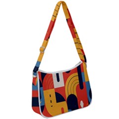 Abstract Pattern Zip Up Shoulder Bag by Bedest