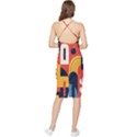 Abstract Pattern Bodycon Cross Back Summer Dress View2