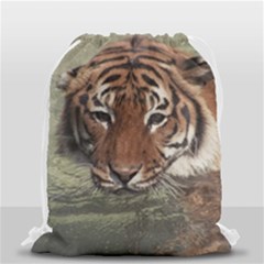 Swimming Tiger Drawstring Bag (small) by ExtraAwesomeSauce