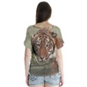 Swimming Tiger V-Neck Flutter Sleeve Top View2
