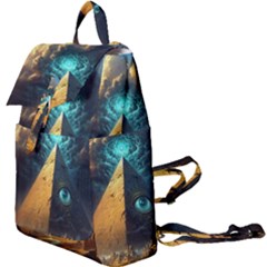 Mystic Blue Pyramid Art Buckle Everyday Backpack by ExtraAwesomeSauce