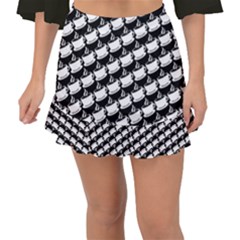 Stylish Coffee Cup Pattern Fishtail Mini Chiffon Skirt by ExtraAwesomeSauce