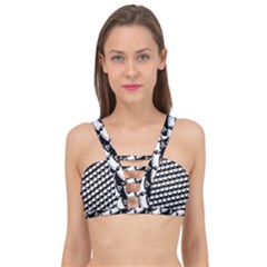 Stylish Coffee Cup Pattern Cage Up Bikini Top by ExtraAwesomeSauce
