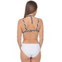 Stylish Coffee Cup Pattern Double Strap Halter Bikini Top View2