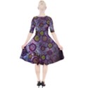 Abstract Molecular Space Art Quarter Sleeve A-Line Dress With Pockets View2