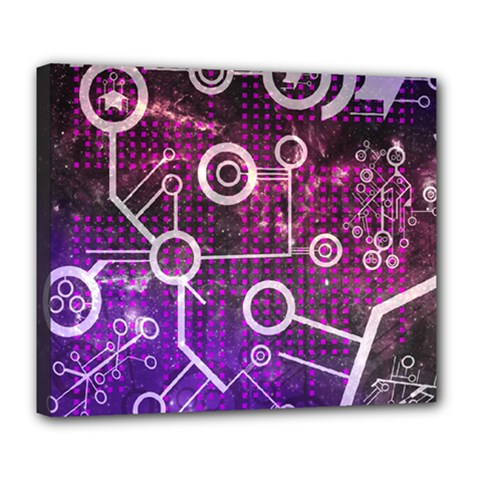 Cosmic Network Geometric Art Deluxe Canvas 24  X 20  (stretched) by ExtraAwesomeSauce