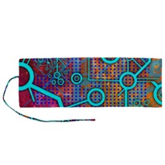 Abstract Tech Galaxy Design Roll Up Canvas Pencil Holder (m) by ExtraAwesomeSauce