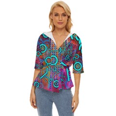 Abstract Tech Galaxy Design Lightweight Drawstring Hooded Top by ExtraAwesomeSauce