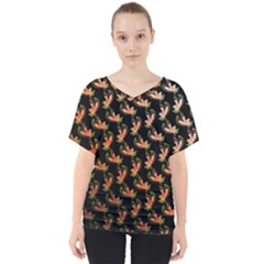 Regal Eagle Pattern V-neck Dolman Drape Top by ExtraAwesomeSauce