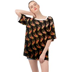 Regal Eagle Pattern Oversized Chiffon Top by ExtraAwesomeSauce