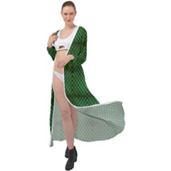 Green Diamond Grid Pattern Maxi Chiffon Beach Wrap by ExtraAwesomeSauce