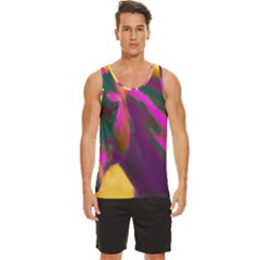 Vibrant Abstract Equine Art Men s Wide Collar Tank Top by ExtraAwesomeSauce