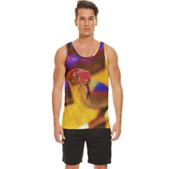 Vibrant Forked-tongue Snake Art Men s Wide Collar Tank Top by ExtraAwesomeSauce