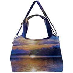 Serene Sunset Over Water Double Compartment Shoulder Bag by ExtraAwesomeSauce