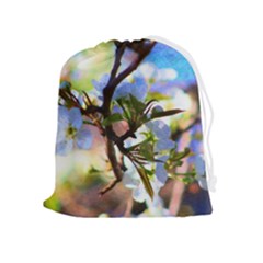 Springtime Pear Tree Blossoms Drawstring Pouch (xl) by ExtraAwesomeSauce