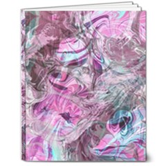  Blend On Pink 8  X 10  Softcover Notebook by kaleidomarblingart