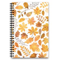 Brown Autumn Leaves 5 5  X 8 5  Notebook by kyorashop23