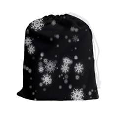 Christmas Snow Edge, Lights Drawstring Pouch (2xl) by kyorashop23
