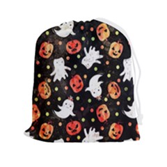 Cool Halloween Ghosts, Adoxali, Autumn Drawstring Pouch (2xl) by kyorashop23