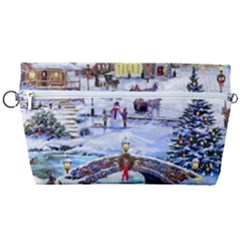 Icy Lights, Art, Christmas, Houses Handbag Organizer by kyorashop23
