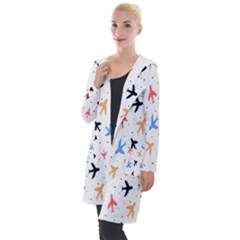 Cute Airplanes Planes Hooded Pocket Cardigan by ConteMonfrey