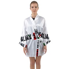Strong Italian Energy Long Sleeve Satin Kimono by ConteMonfrey