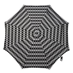 Black And White Circles Pattern Hook Handle Umbrellas (medium) by ytdream