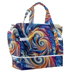Colorful Motion Abstract Art Sports Shoulder Bag With Shoes Compartment by ExtraAwesomeSauce