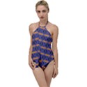 Bitcoin Logo Pattern Go with the Flow One Piece Swimsuit View1