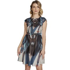 Demon Samurai Cap Sleeve High Waist Dress by AwesomeSauce