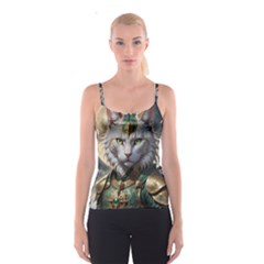 Epic Armored Cat Warrior Spaghetti Strap Top by ExtraAwesomeSauce