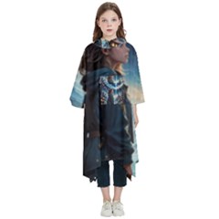 Enchanting Fantasy Night Sky Scene Kids  Hooded Rain Ponchos by ExtraAwesomeSauce