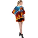 Enchanted Fire Feline Oversized Chiffon Top View2