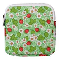 Strawberries Pattern Seamless Mini Square Pouch by Posterlux