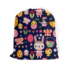 Bunny - Easter Pattern Drawstring Pouch (2xl) by kyorashop23