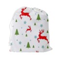 Christmas Texture, Pattern, Red, Craciun, Christmas, Snowflake, Drawstring Pouch (2XL) View2