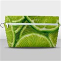Lime Slices Close Up, Fresh, Fruit, Green Lemon Handbag Organizer View1