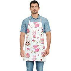 Pink Woodland Animals, Koteto Kitchen Apron by kyorashop23