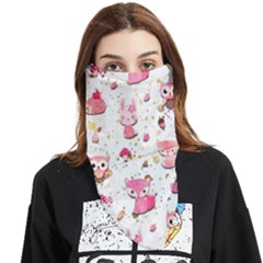 Pink Woodland Animals, Koteto Face Covering Bandana (triangle) by kyorashop23